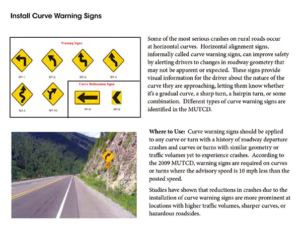 Install Curve Warning Signs